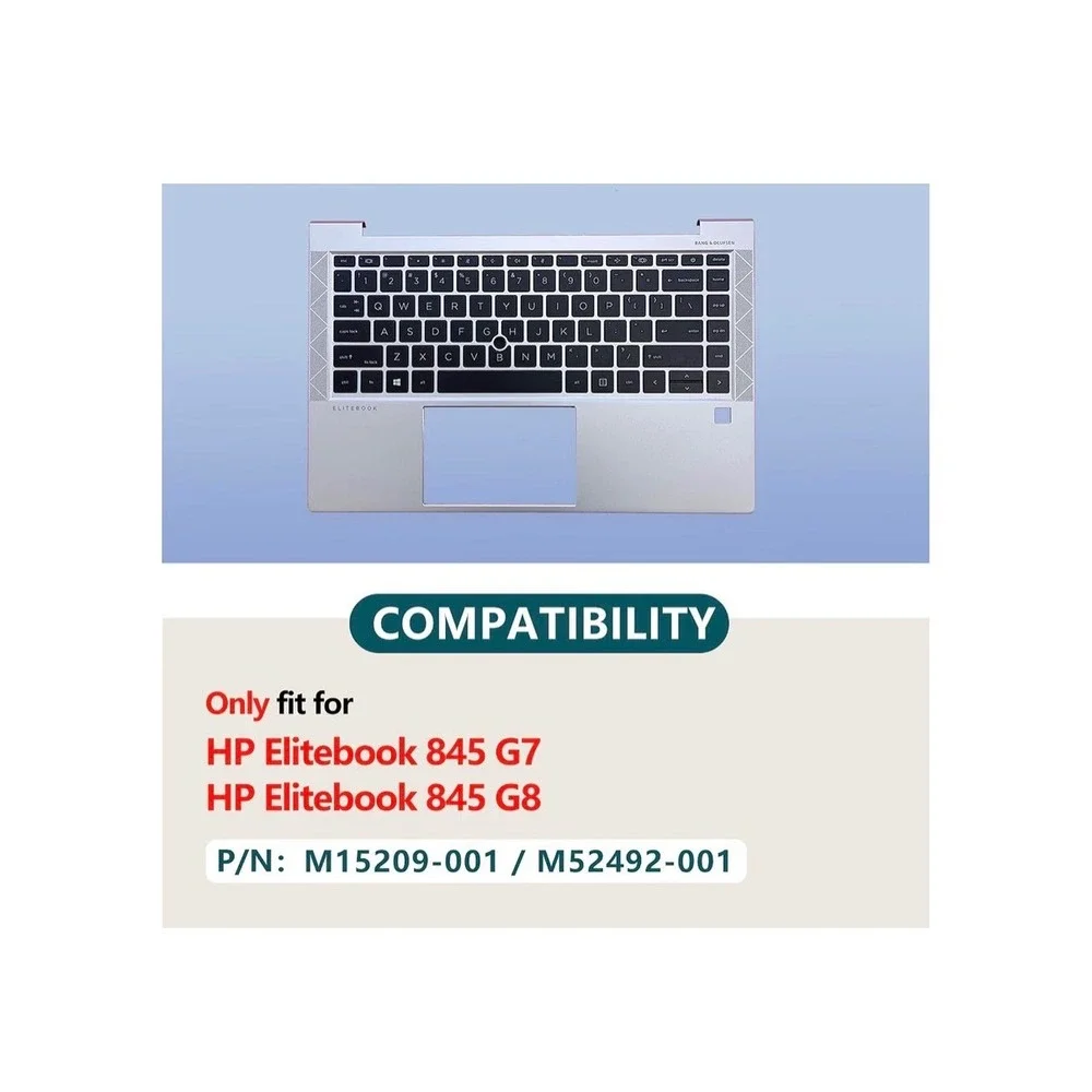 HP EliteBook 845 G7 845 G8 Upper Case Palmrest Keyboard M15209-001 M52492-001